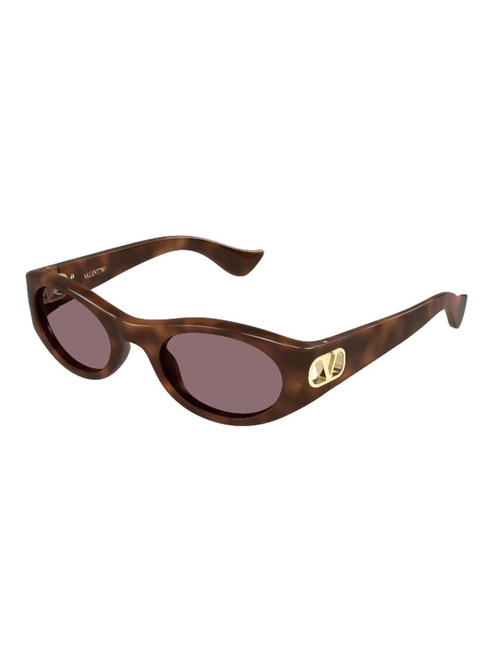 New Valentino Women's Sunglasses Havana Red Lens Injected Frame VG0015S 003 52